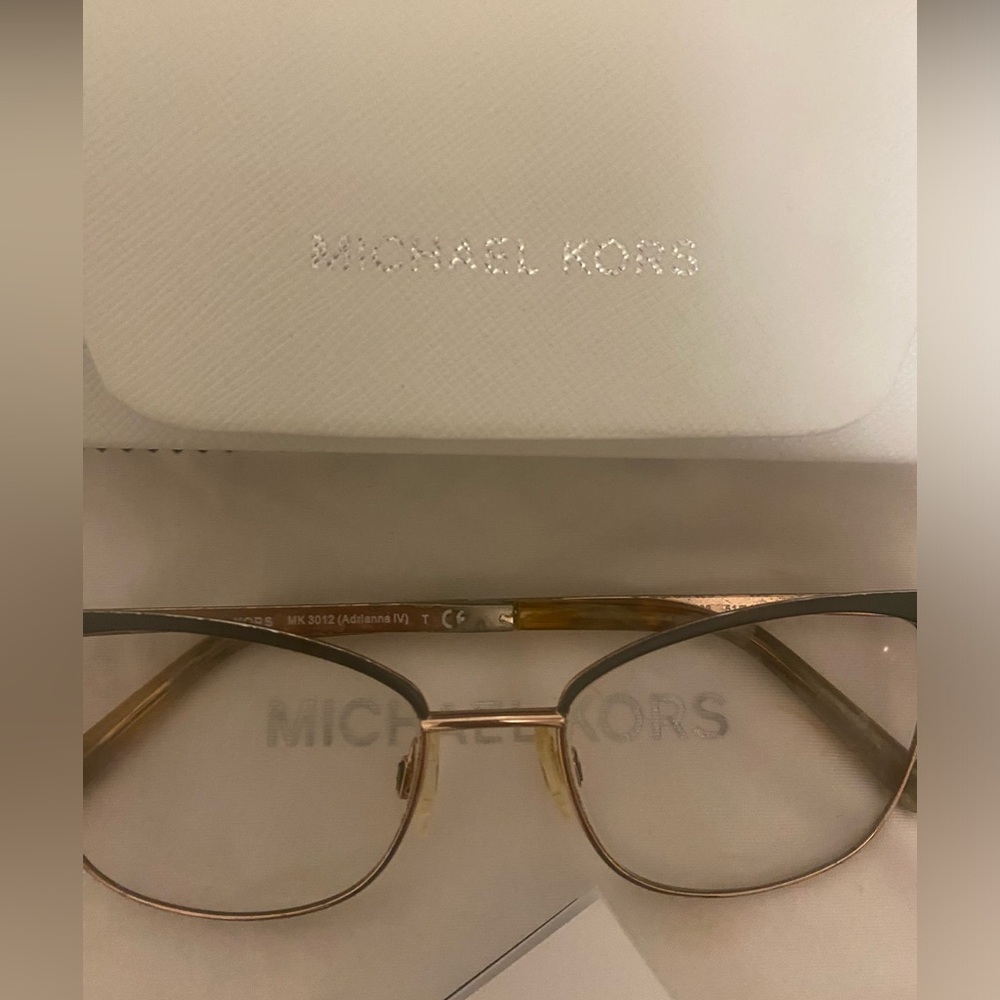 Michael Kors MK 3012 Adrianna IV Women's Eyeglasses Glasses. Gold & Grey - Picture 4 of 12